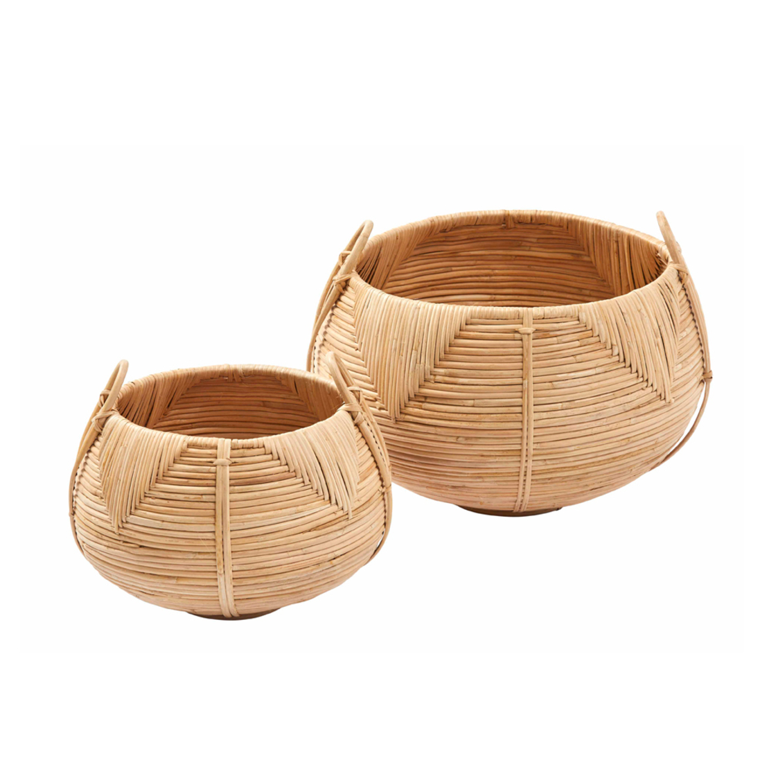 SIFIR BASKET SET 2PCS RATTAN NATURAL 45x45xH28cm