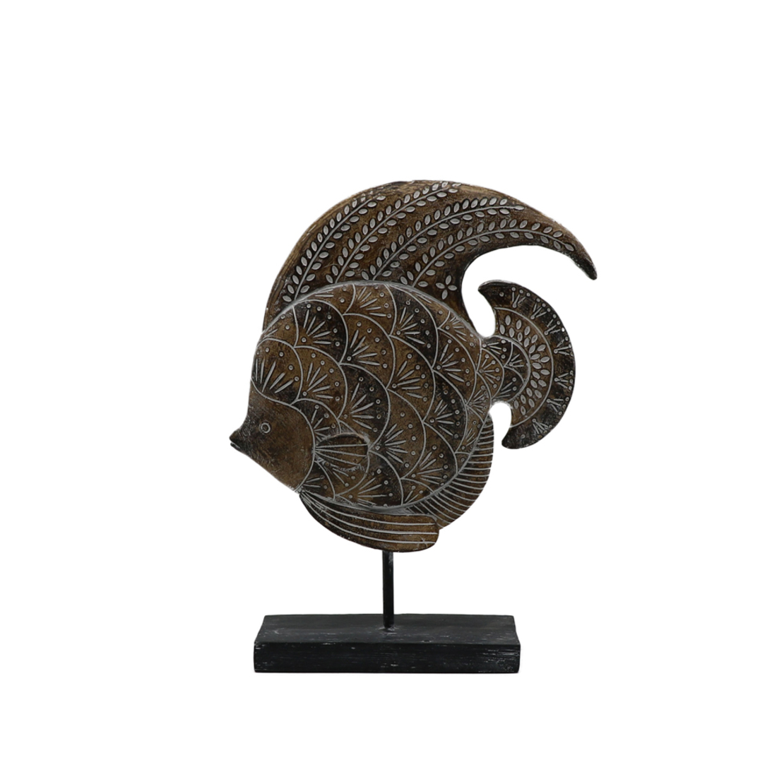 GOURAMI DECO FISH POLYRESIN BROWN 19,3x5,8xH24,7cm