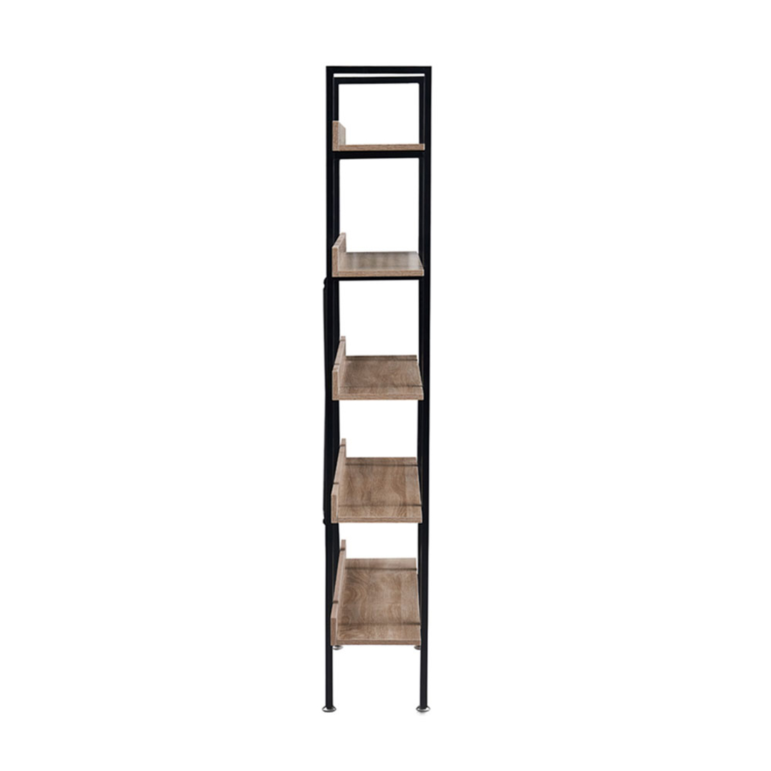 HORIZON BOOKCASE 5SHELVES CHIPBOARD WITH MELAMINE SONOMA BLACK 120x28xH170cm E1 PRC