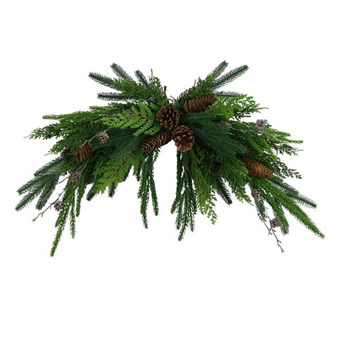 XMAS ZELIA GARLAND PVC PE GREEN 76x14xH35cm PRC