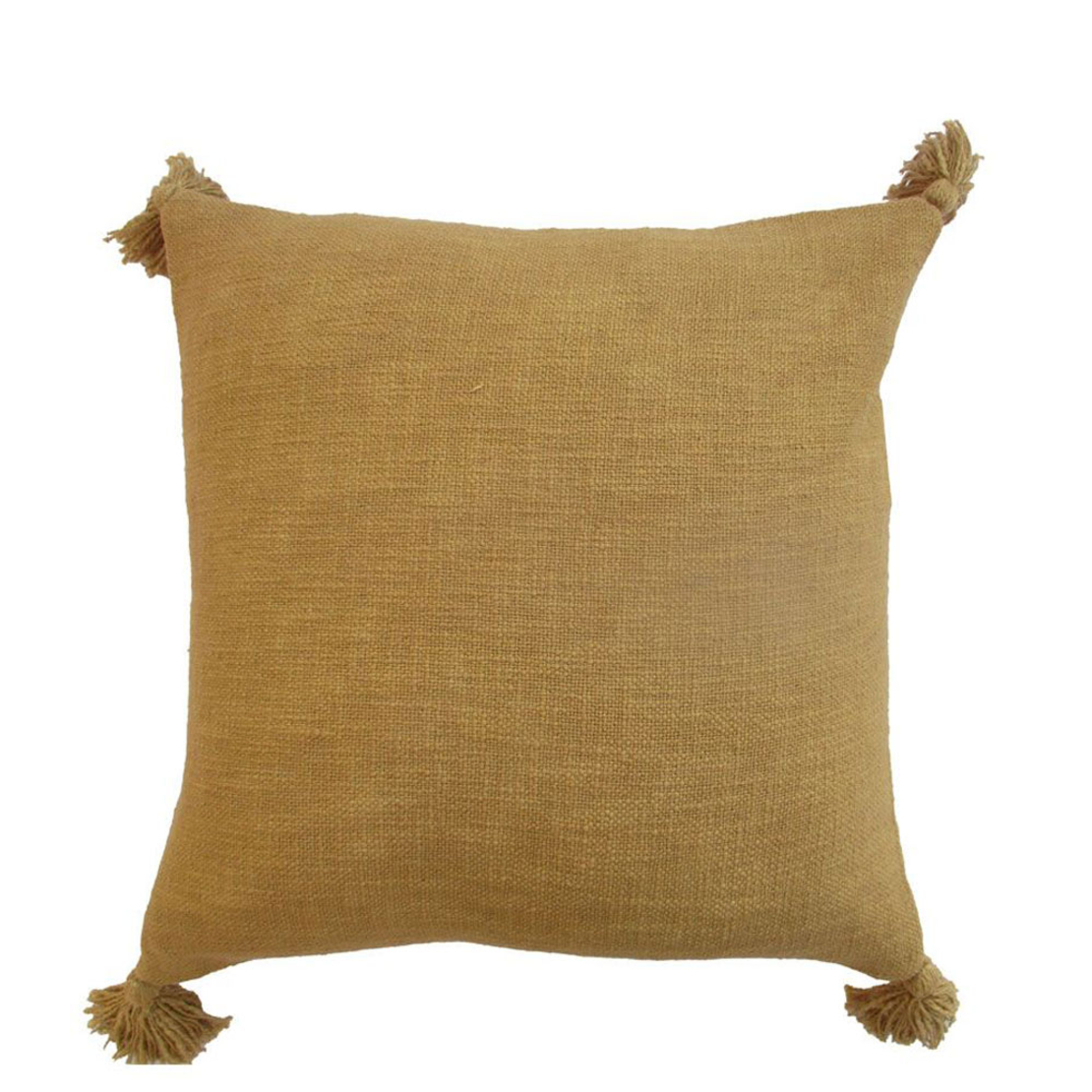 NIHAL DECOR CUSHION 45x45 FABRIC MUSTARD POLYESTER