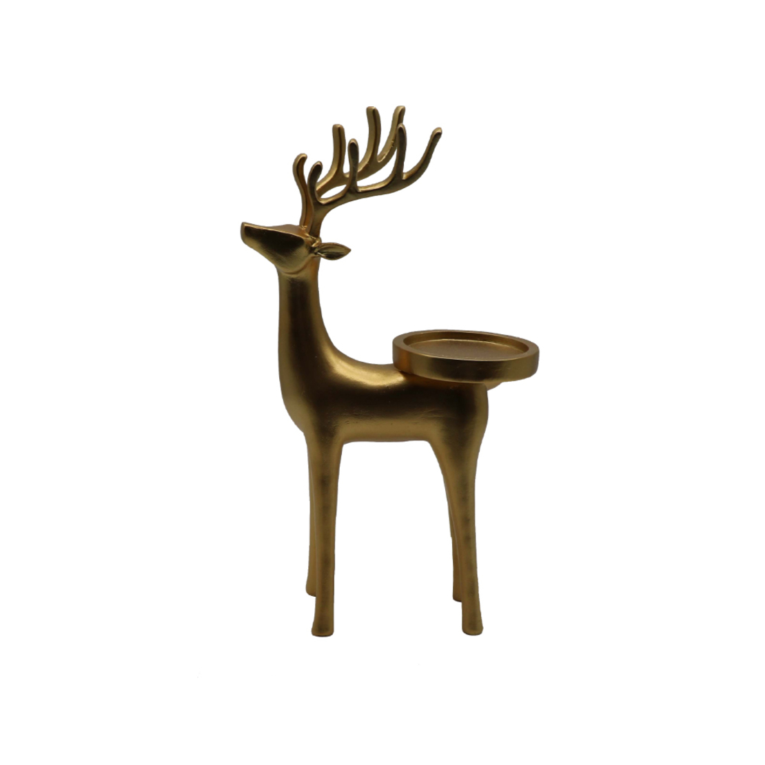 XMAS HART GOLD CANDLE HOLDER POLYRESIN GOLD 20x10x