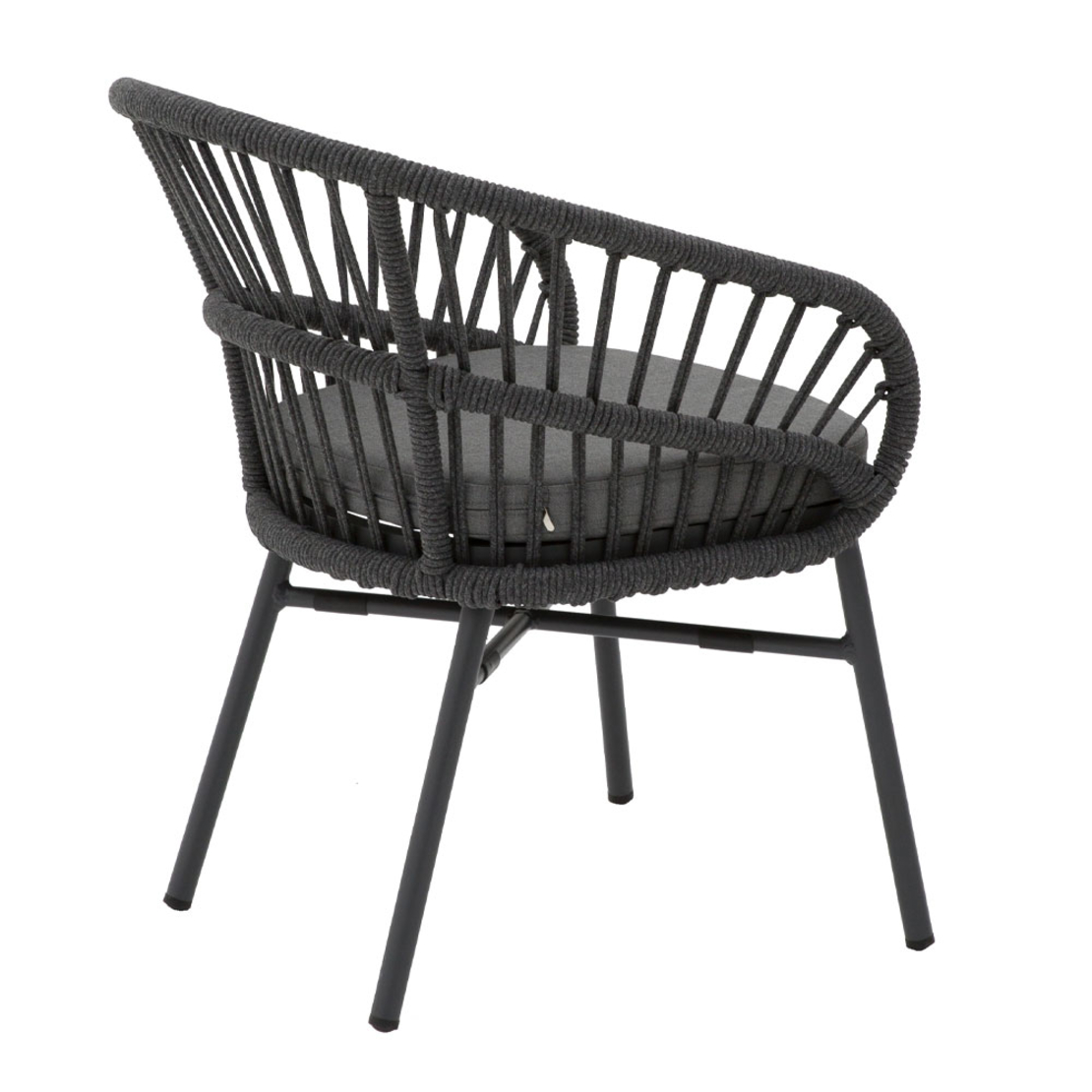 LUNA ARMCHAIR CUSHION ALUMINIUM GREY DARK 58x65xH78cm PRC