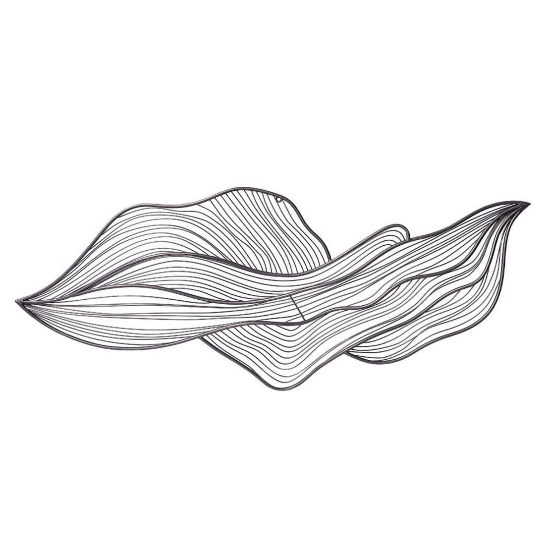 SWIRL A DECORATION WALL 113x4x59 METAL BLACK