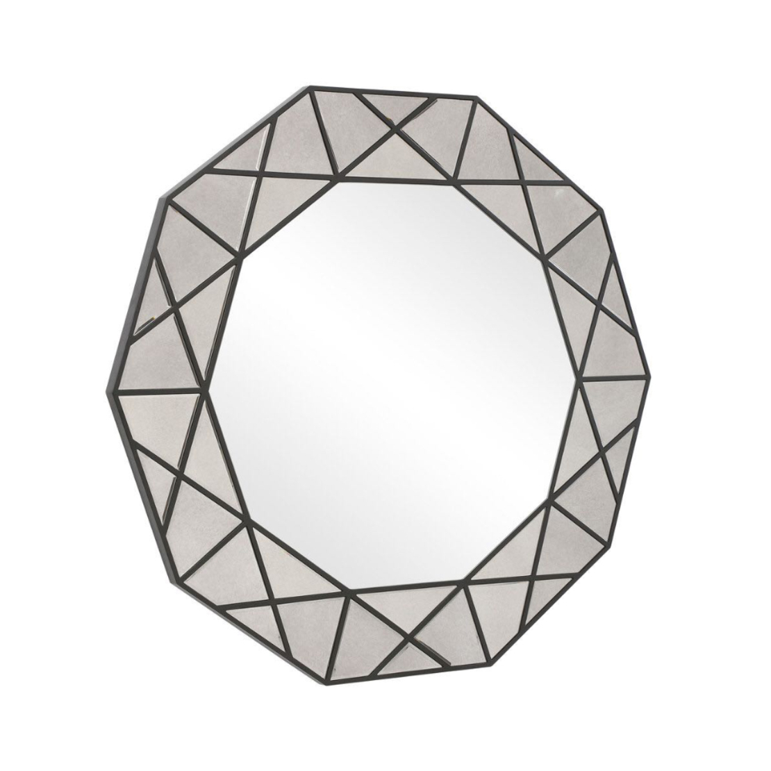 DIAMANTE MIRROR WALL POLYURETHANE BLACK 80x80cm PRC