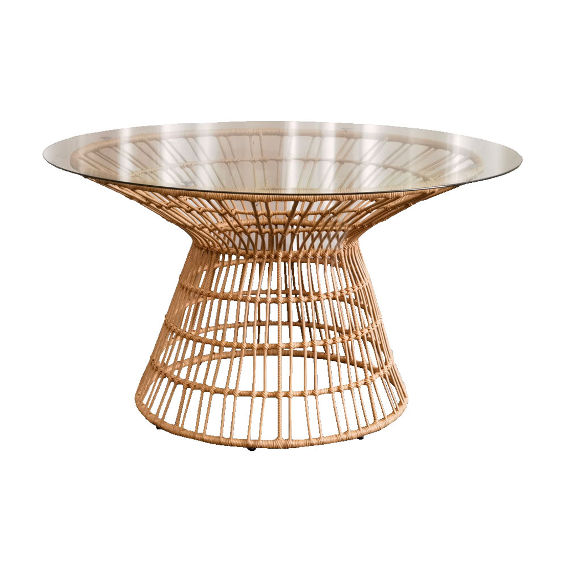 PRISMA TABLE RATTAN NATURAL 130x130xH74cm PRC