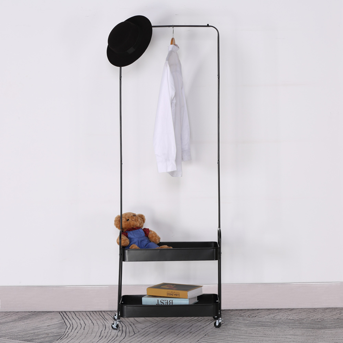 ARMARIO WARDROBE METAL BLACK 56x31xH152cm PRC