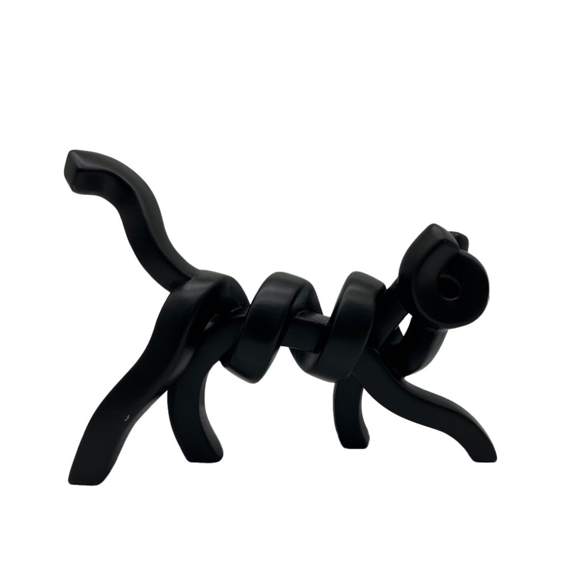 BELMA DECO CAT POLYRESIN BLACK 29,8x7,7xH21,6cm PR