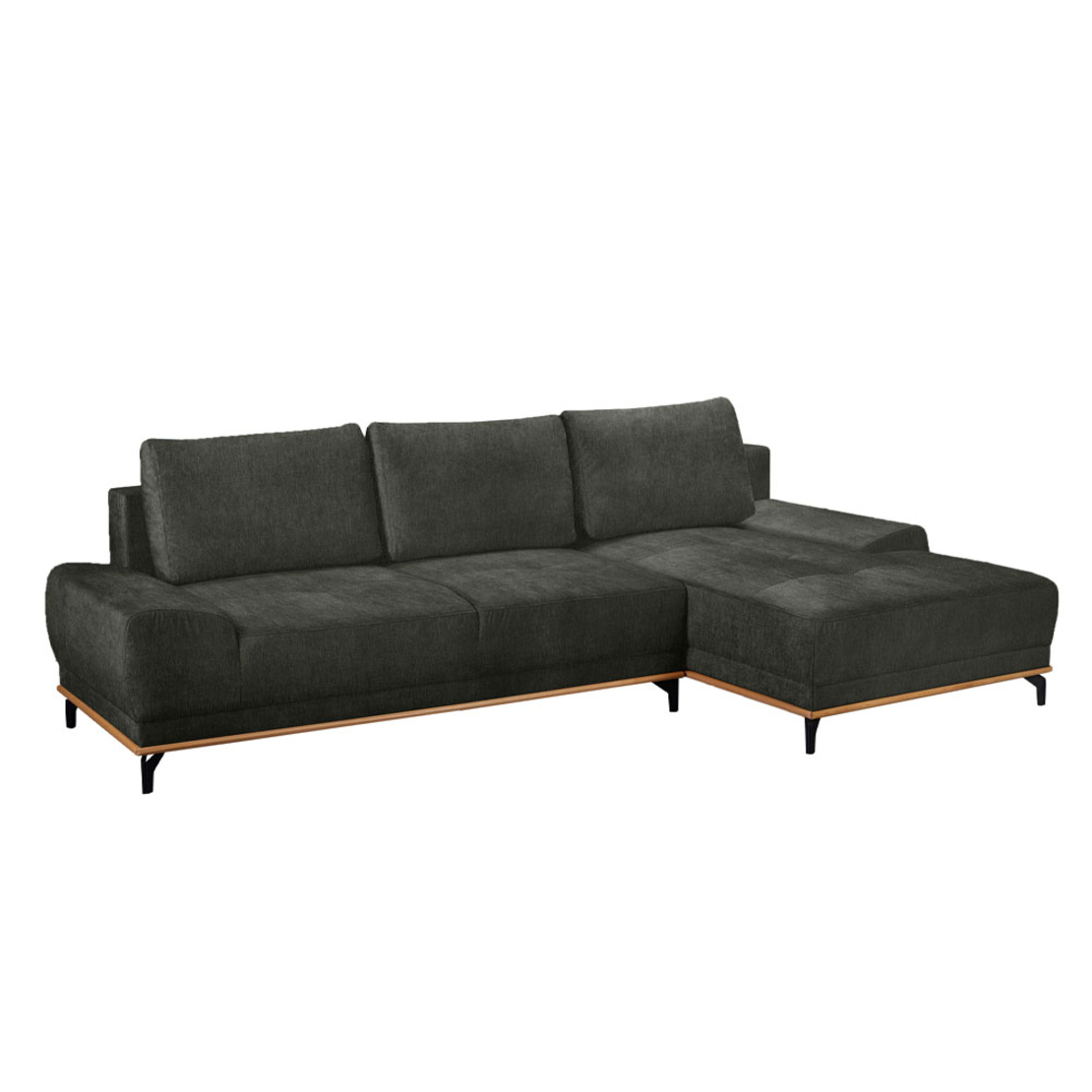 NATURA SOFA BED CORNER RIGHT EASY CLEAN FABRIC OLIVE GREEN E1 EU