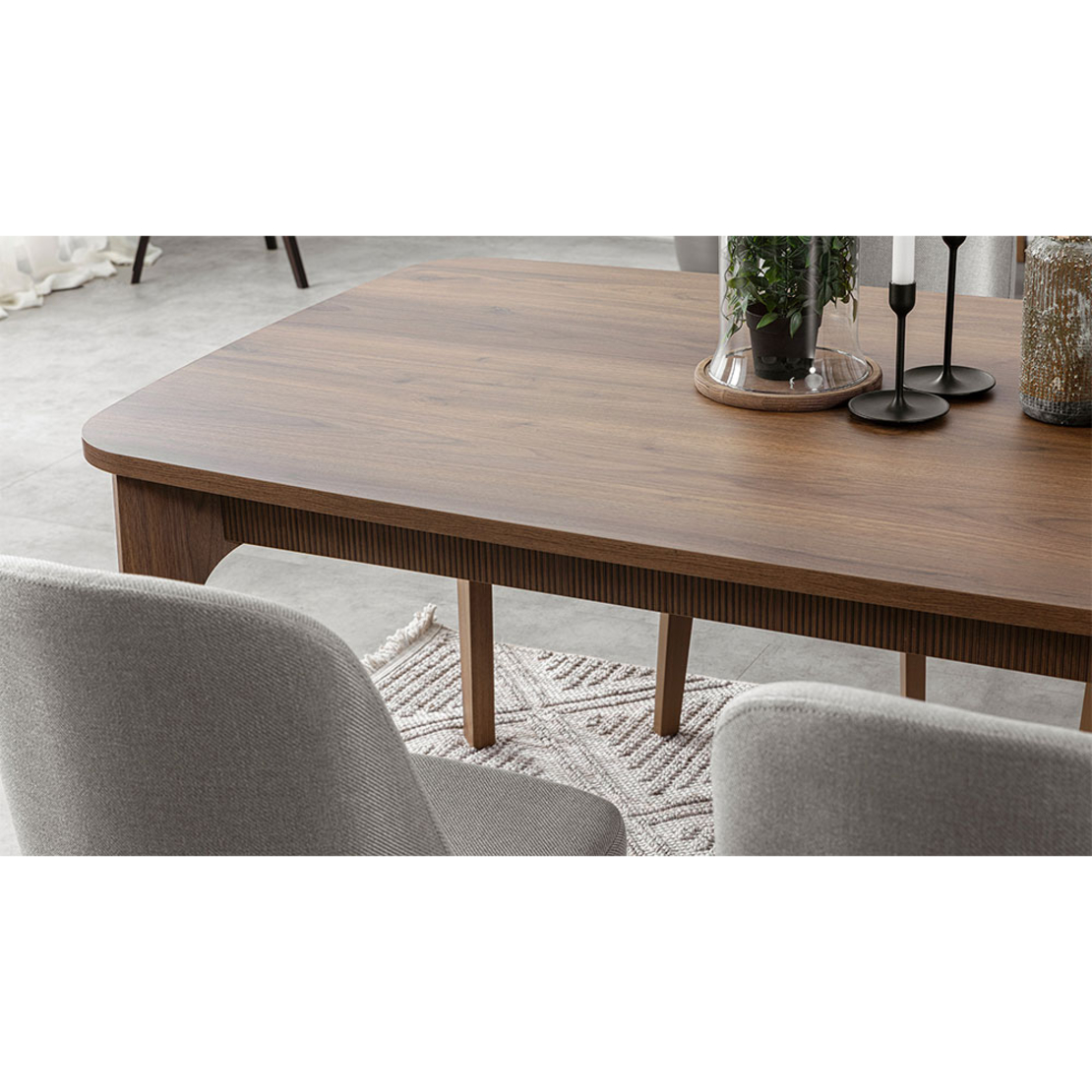 WOOD TABLE MELAMINE WALNUT E1 TR