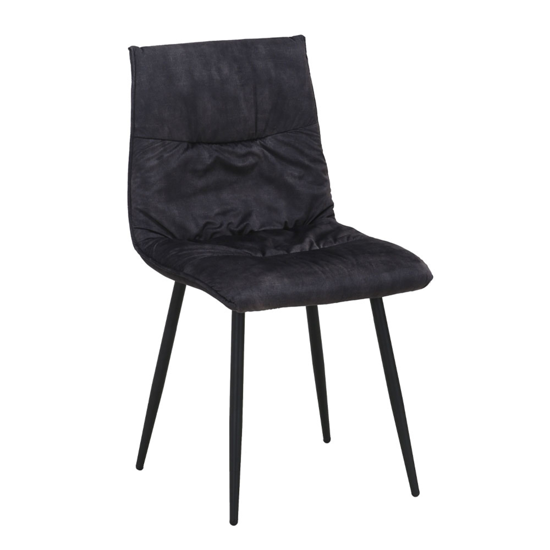 LINEA CHAIR FABRIC ANTRACITE METAL BLACK E1 PRC