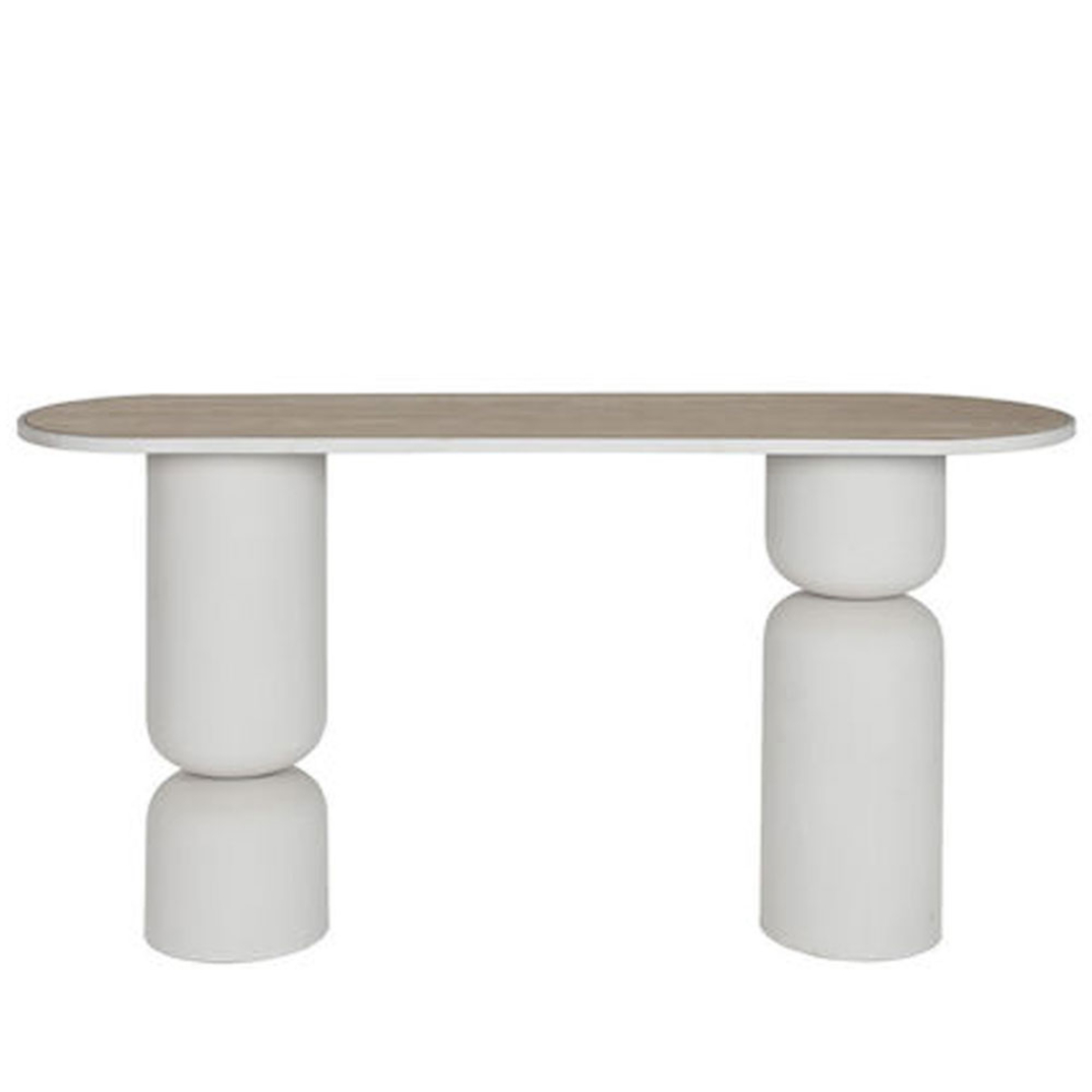 UP & DOWN CONSOLE METAL WHITE NATURAL MDF 150x45xH