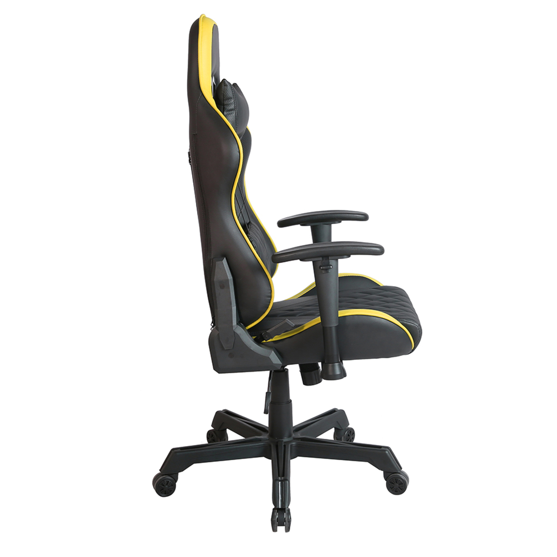 RANGER GAMING CHAIR DESK FABRIC BLACK NYLON YELLOW METAL 52x74xH138cm PRC
