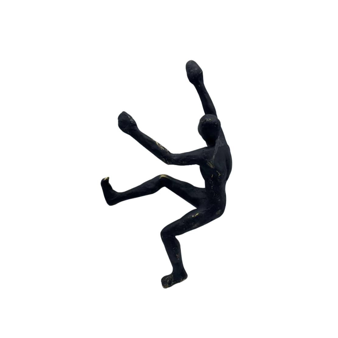 CLIMBER DECO WALL POLYRESIN BLACK GOLD 14x6xH24cm