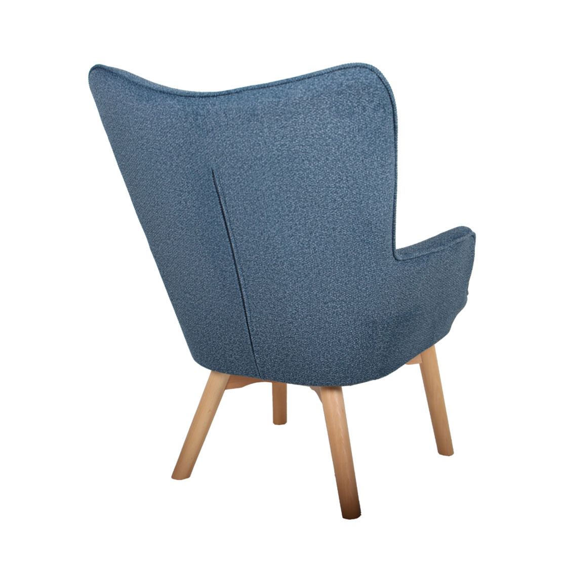 NAVONA ARMCHAIR FABRIC PETROL WOOD NATURAL E1 PRC