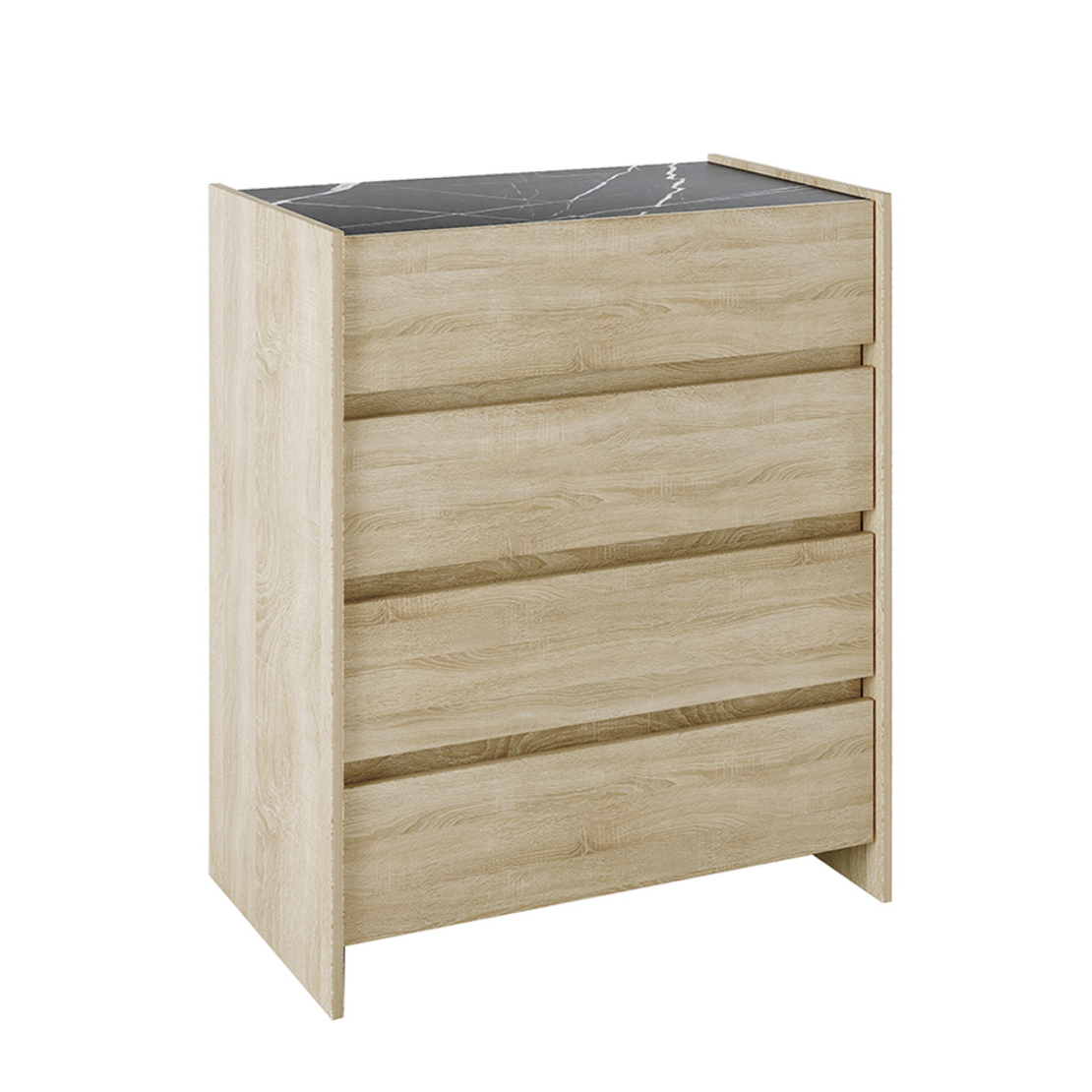 GASPER COMMODE 4DRAWERS MELAMINE SONOMA STONE E1 EU