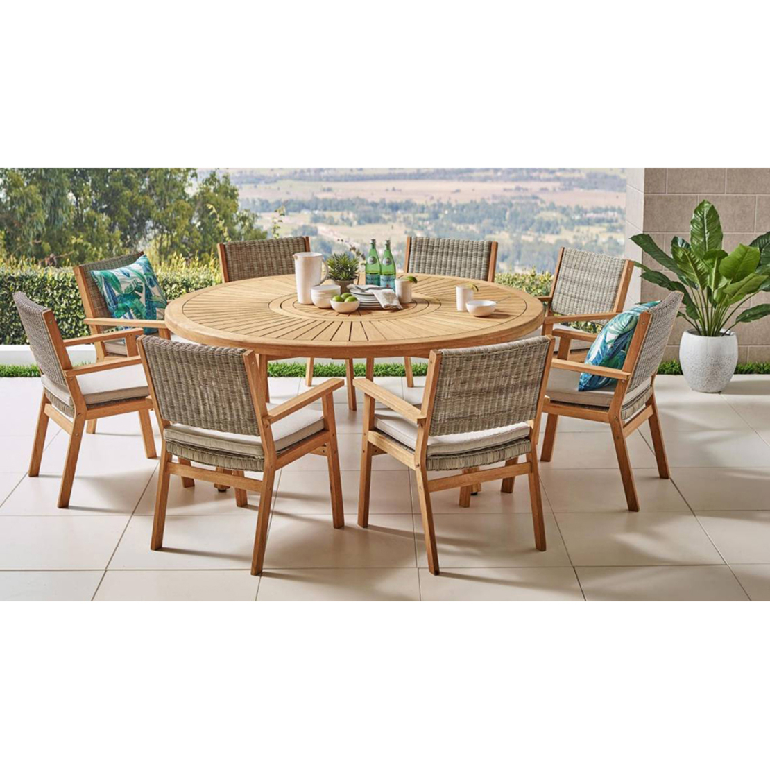 CAPRI CHAIR WOOD EUCALYPTUS WHITE GREY NATURAL 64,2x60xH88,5cm VN
