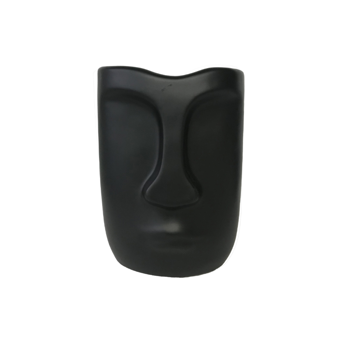 BARIK BLACK PLANTER POLYRESIN BLACK 12,5x11xH17cm