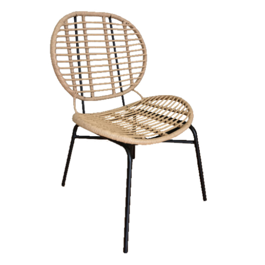 FOREST CHAIR PE WOVEN NATURAL BLACK 59x63xH87cm PRC