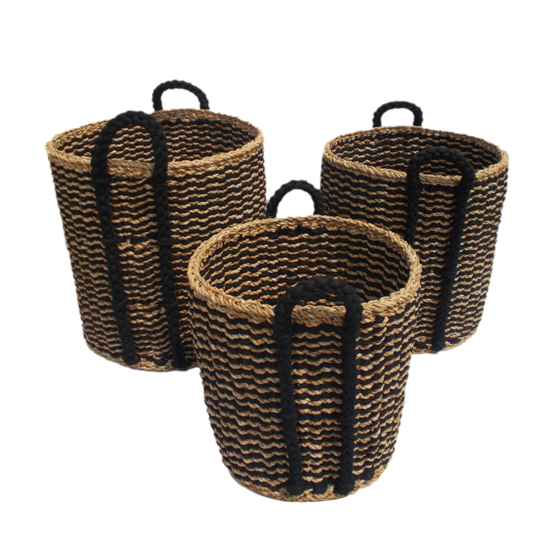 DURUK BASKET SET 3PCS SEAGRASS HOGLA ROPE NATURAL