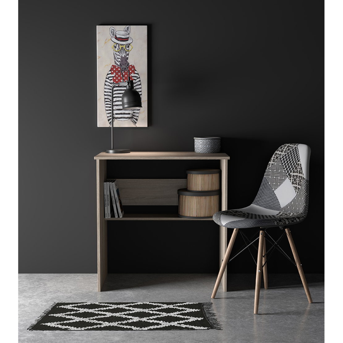 MR.ZEBRA PAINTING CANVAS MULTICOLOR WOOD 30x60xH1,