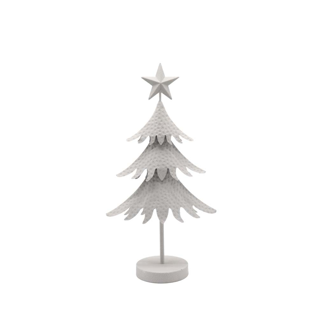 DAINTY CHRISTMAS DECORATION TREE 27.5x13.5x53 METAL WHITE