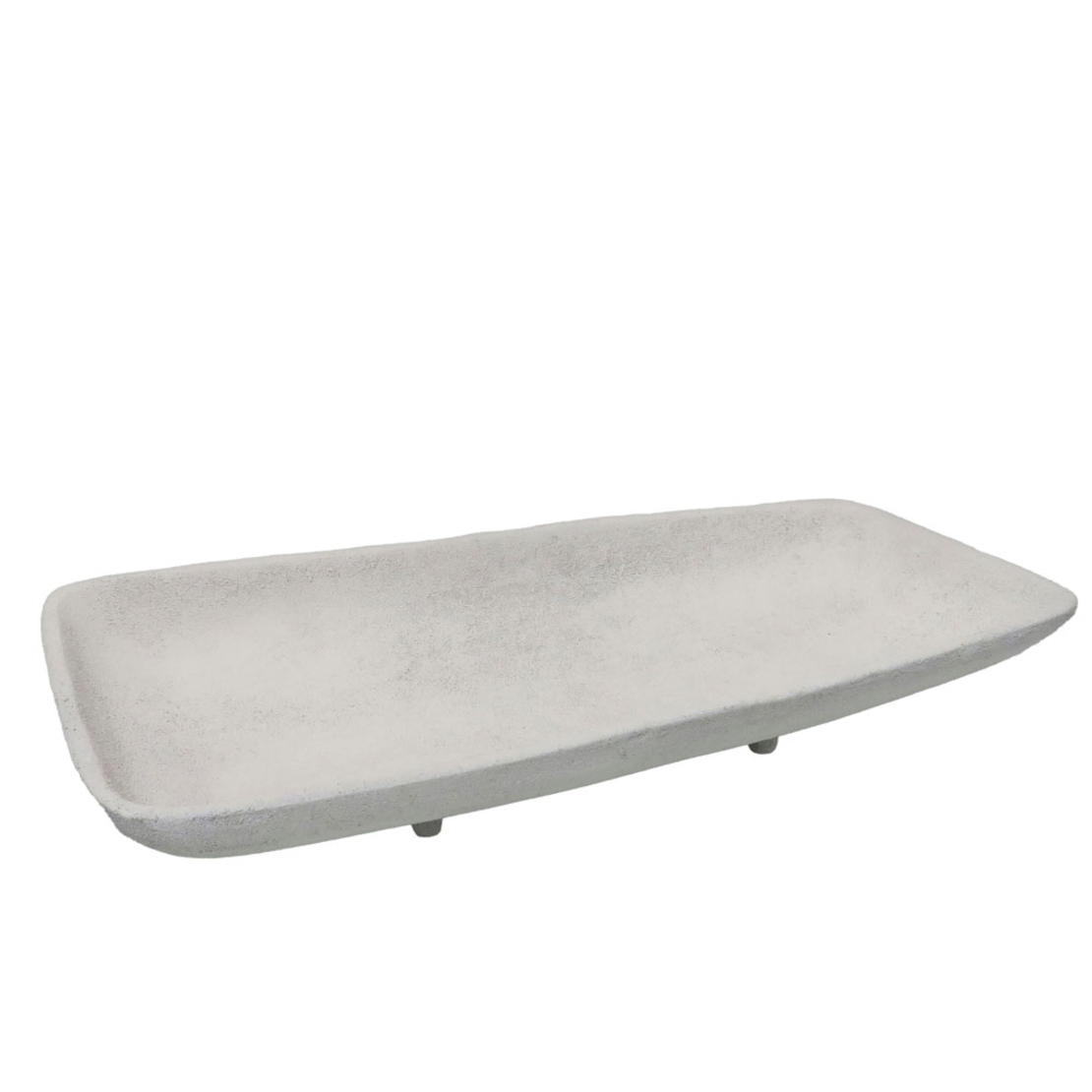 NATHEN TRAY DECORATIVE 34x17x6 ALUMINIUM WHITE