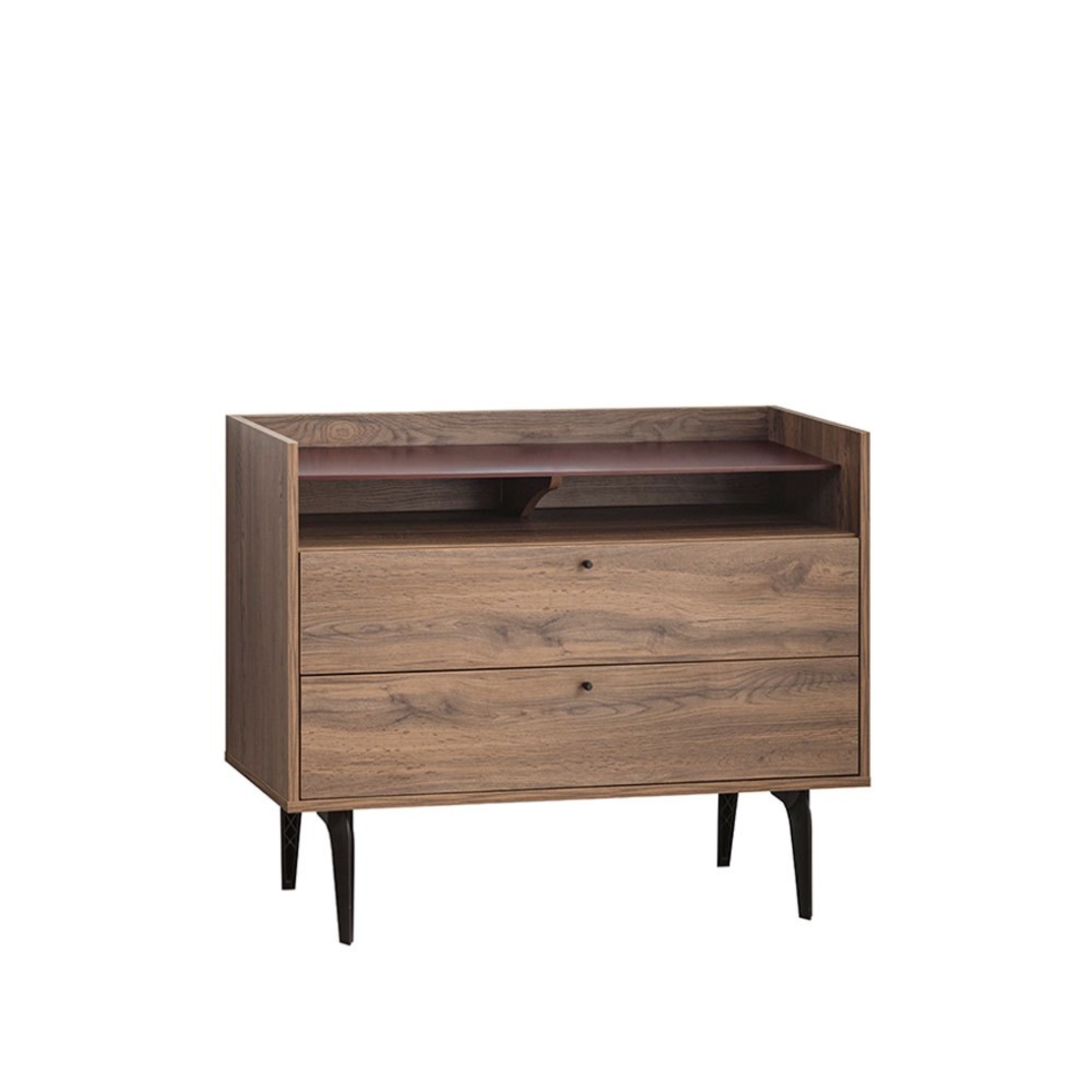 MARSALA COMMODE 2DRAWERS MELAMINE WALNUT E1 TR