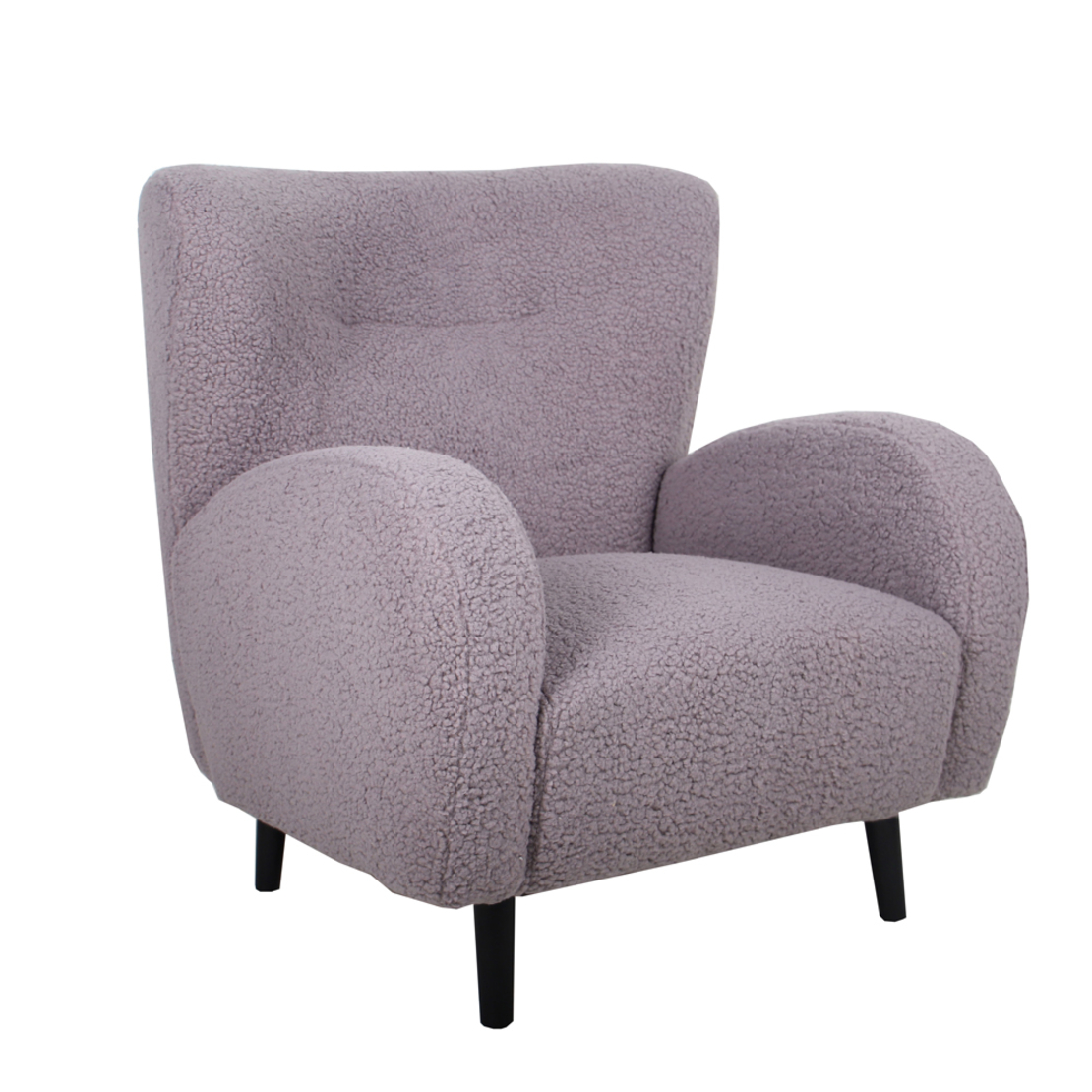 ONE & ONLY ARMCHAIR FABRIC GREY WOOD BLACK 1 PRC