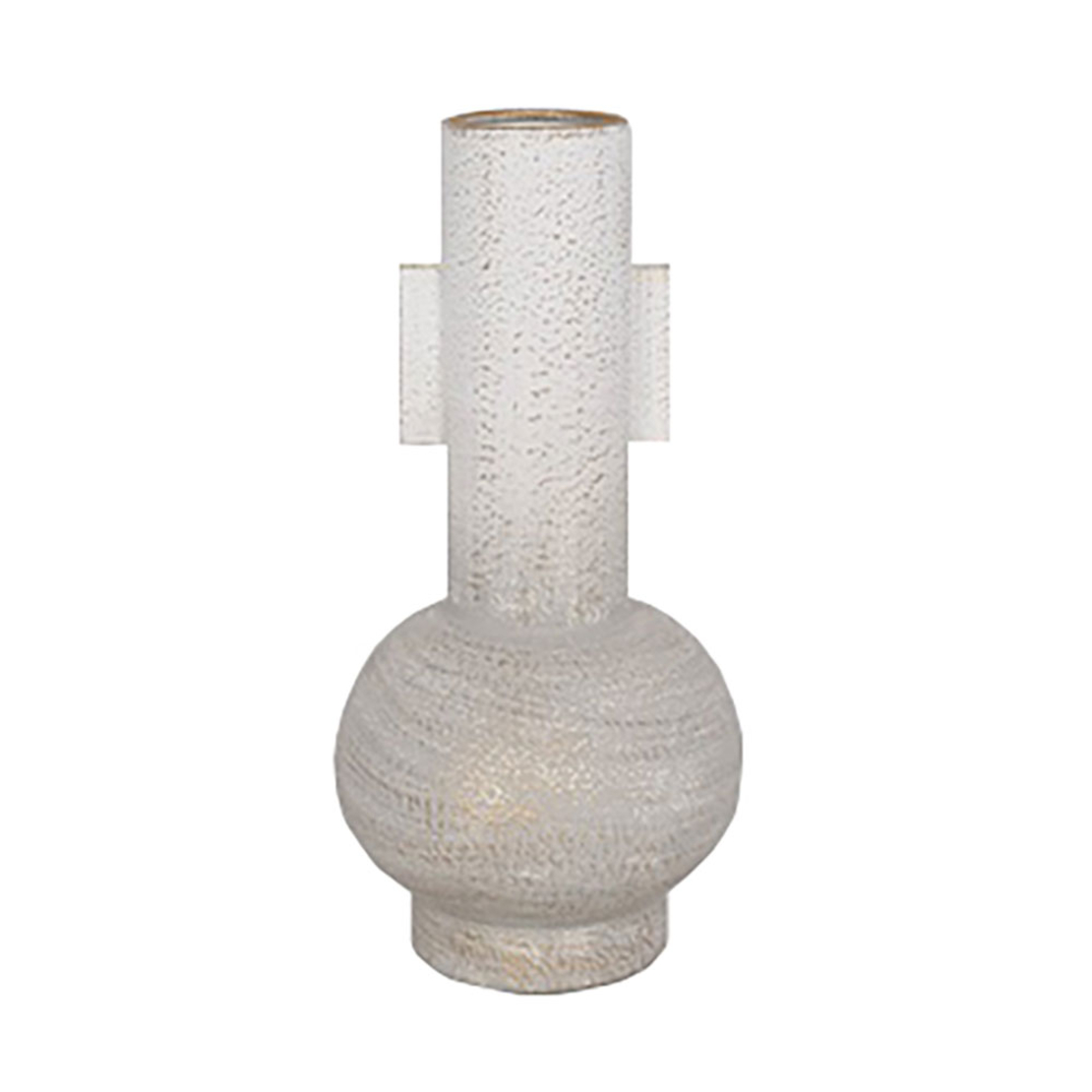 CILINDRO VASE METAL WHITE GOLD D20xH32cm PRC