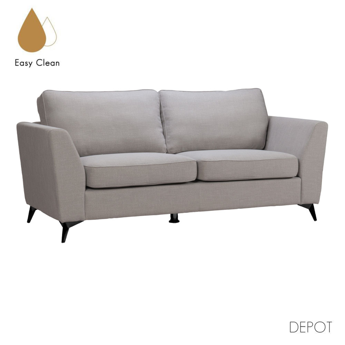 BOEL SOFA 3SEAT EASY CLEAN FABRIC GREY E1 EU