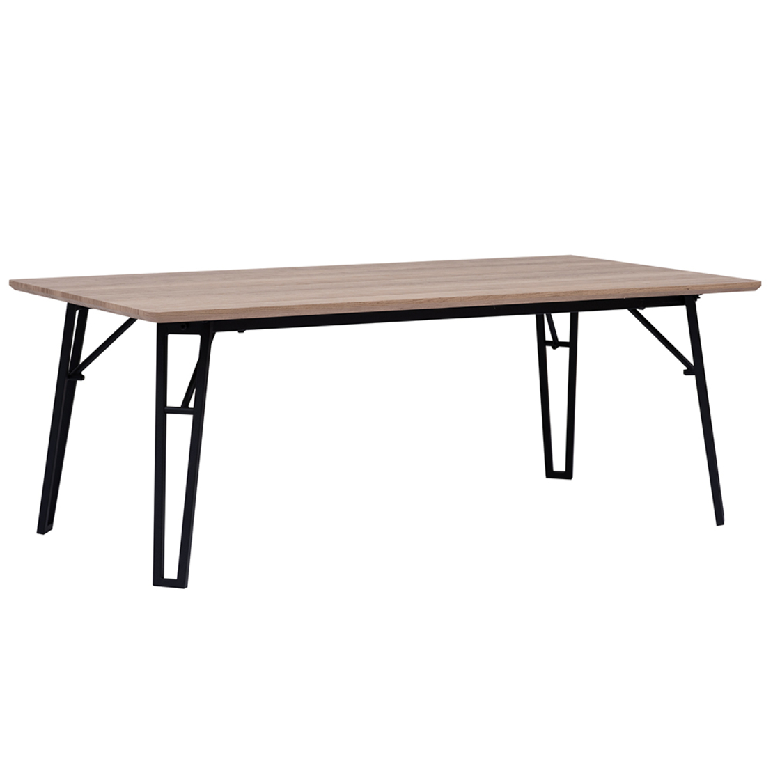 KAISER COFFEE TABLE CHIPBOARD WITH MELAMINE CARTA OAK LIGHT BLACK 120x60xH45cm E1 PRC