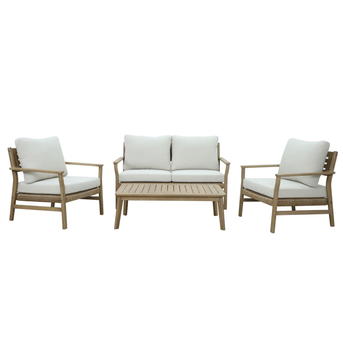 TOUJOUR LOUNGE SET 1+2+1 WOOD ACACIA NATURAL VN