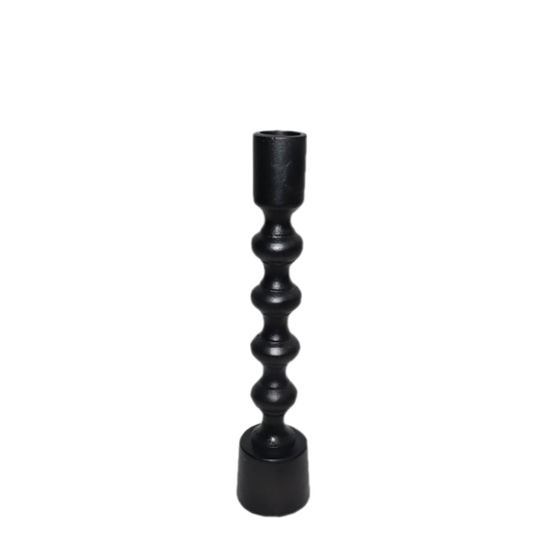 DOT CANDLE HOLDER ALUMINIUM BLACK D5xH24cm IN
