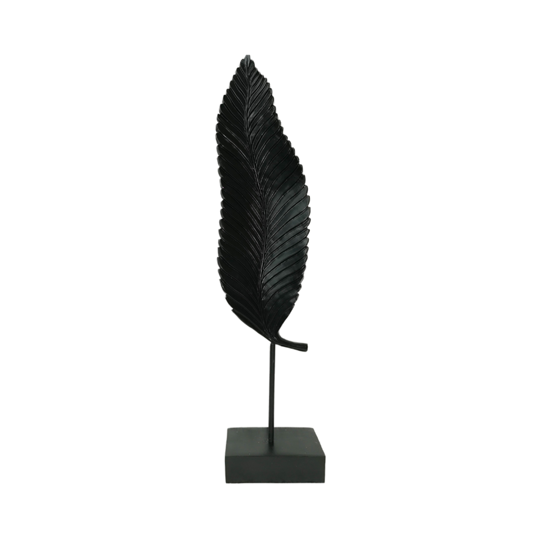 UMI DECO LEAF POLYRESIN BLACK 13x9xH57cm PRC