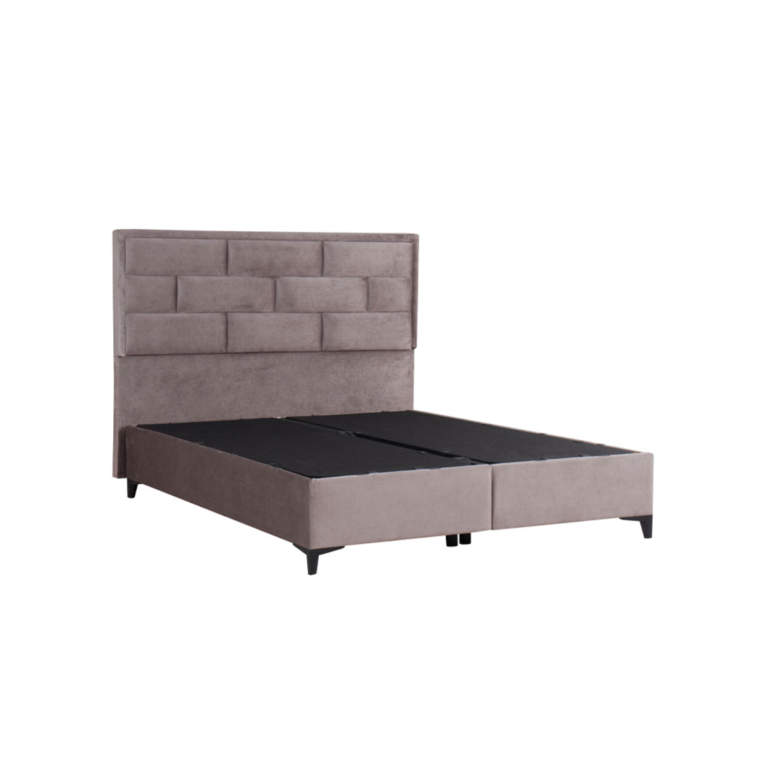 BRICK BED WITH STORAGE (FOR MATTRESS 160x200cm) FABRIC MUSHROOM 05-450 FABRIC E1