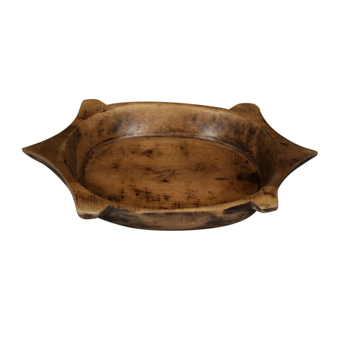 TURTLE TRAY WOOD BROWN 38x23xH13cm IN