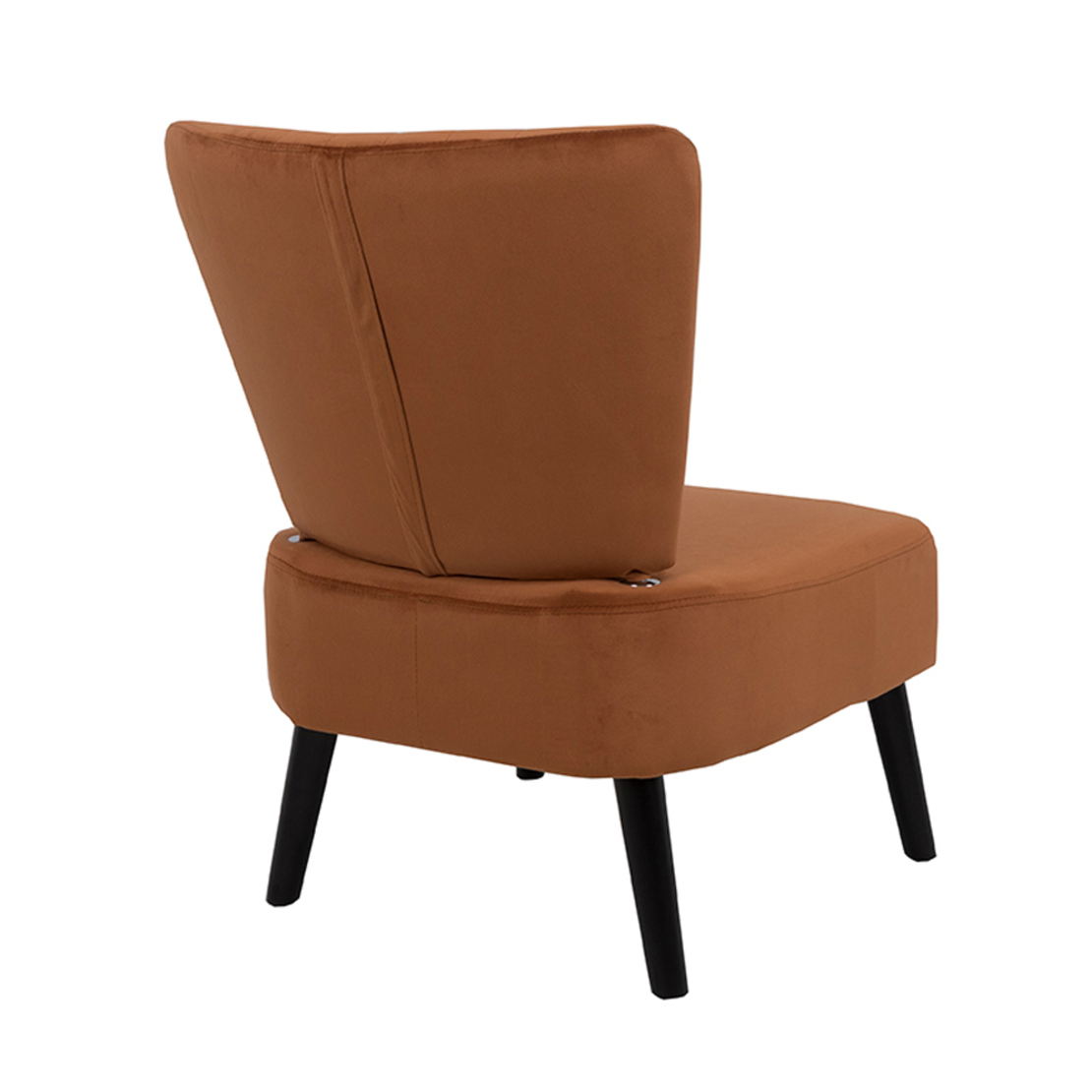 CULT ARMCHAIR FABRIC RUST RED WOOD RUBBERWOOD BLACK E1 PRC
