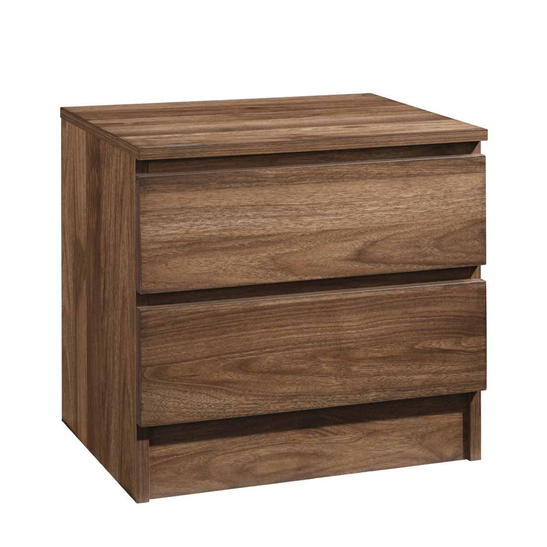 POLO NIGHTSTAND 2DRAWERS CHIPBOARD WITH MELAMINE CARTA WALNUT E1 MY