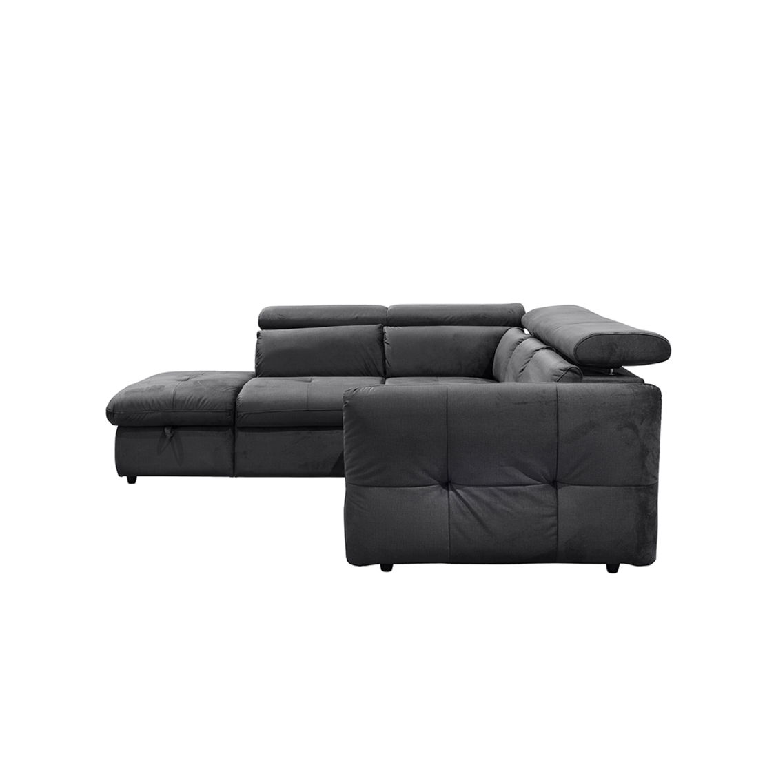 MONSERAT SOFA BED CORNER LEFT EASY CLEAN FABRIC ANTHRACITE E1 EU