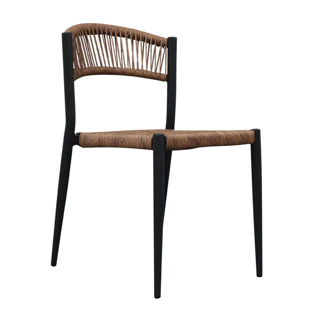 CARLA CHAIR ALUMINIUM BLACK WALNUT 46x61xH78cm PRC