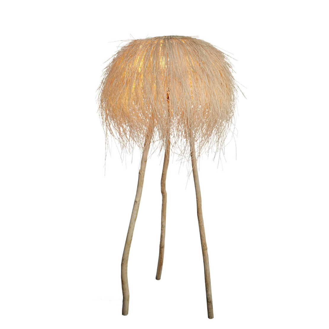 MANILA LAMP FLOOR RATTAN WOOD NATURAL 70x70xH135cm