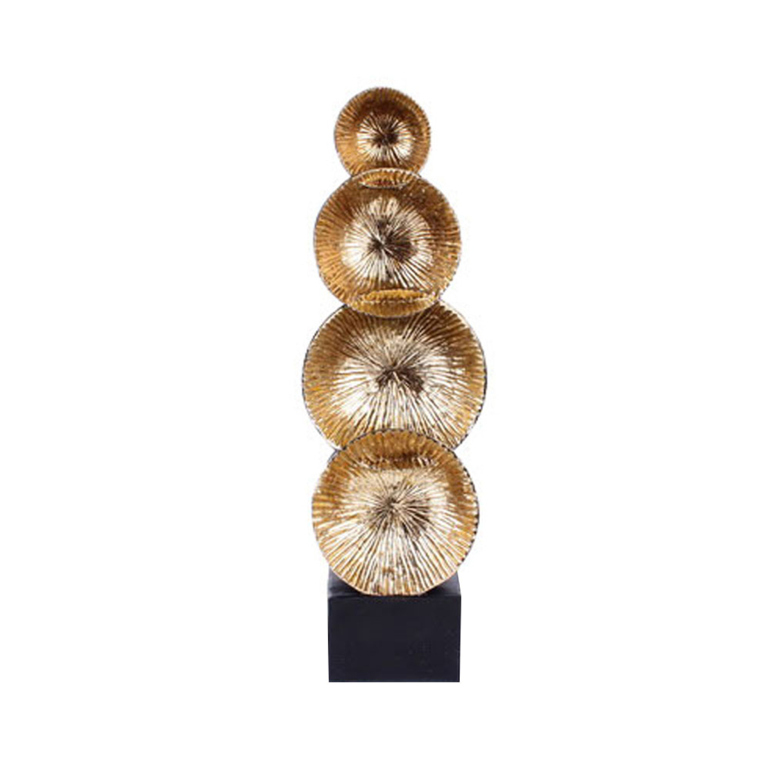 KESA DECO TOTEM POLYRESIN GOLD BLACK 15,5x11,5xH49