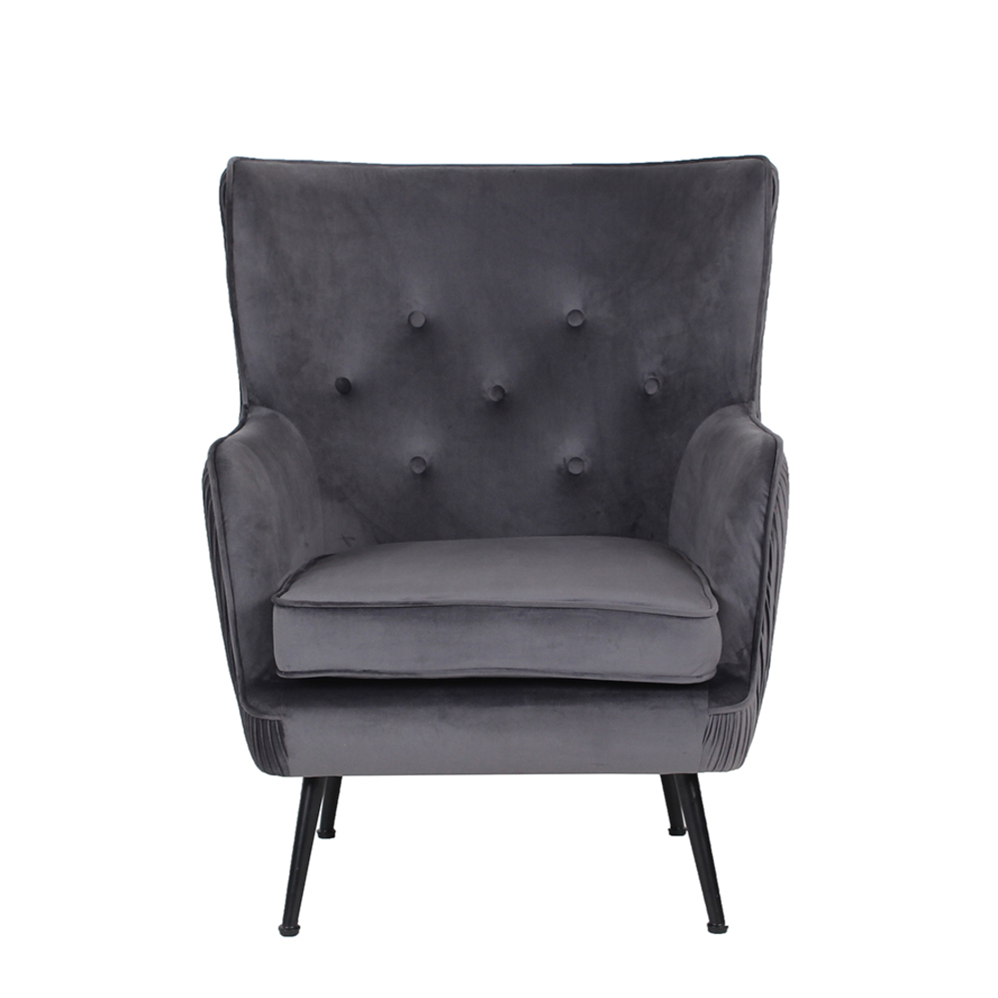 SERPATINA ARMCHAIR FABRIC GREY METAL BLACK E1 PRC