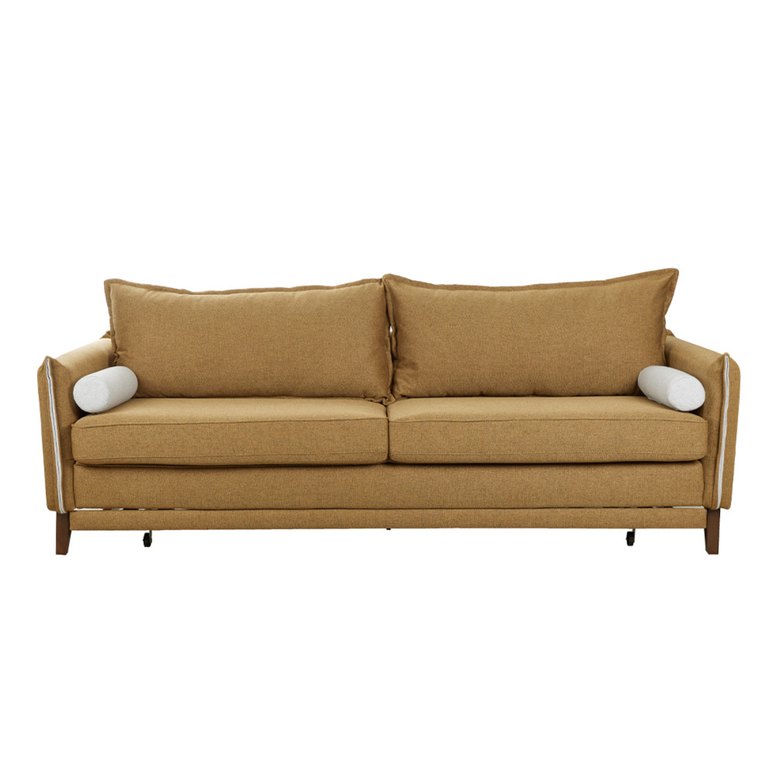 COMMODO SOFA BED 3SEAT EASY CLEAN FABRIC CAMEL BEIGE E1 EU