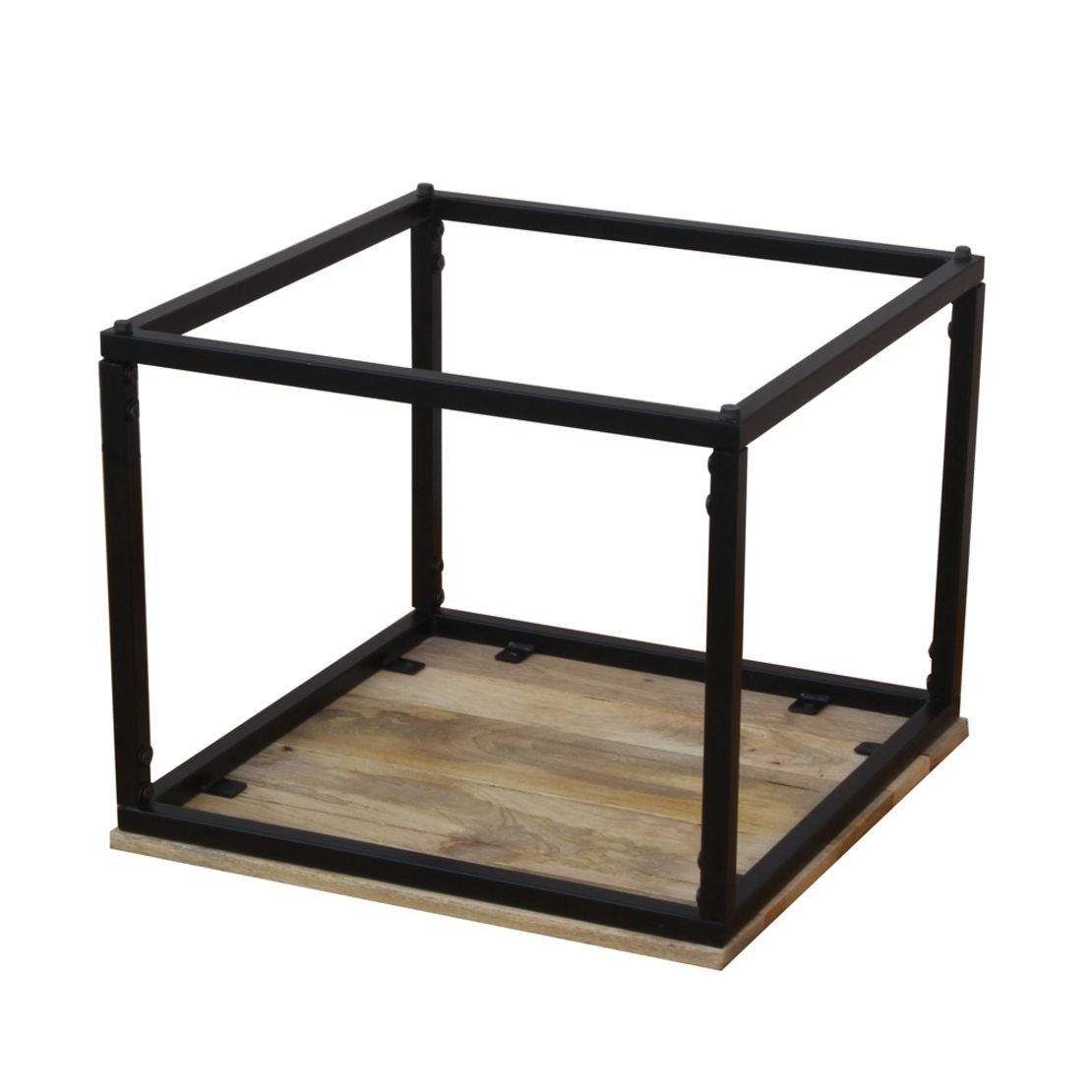 QUADRO COFFEE TABLE SET 3PCS WOOD MANGO NATURAL METAL BLACK 110x60xH45cm IN