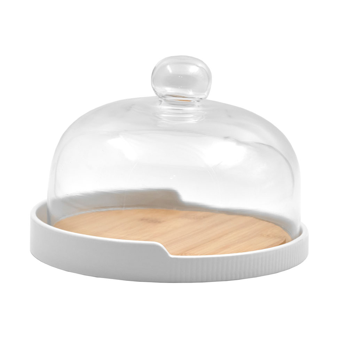 FLEURS COUP WITH LID PORCELAIN BAMBOO WHITE NATURA