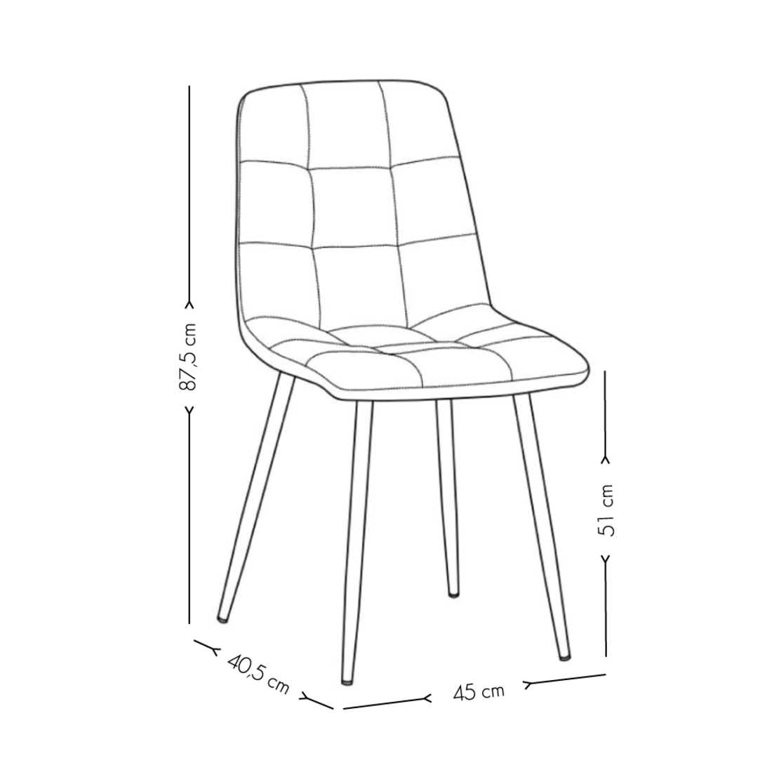 NATURE CHAIR FABRIC PETROL METAL BLACK PRC