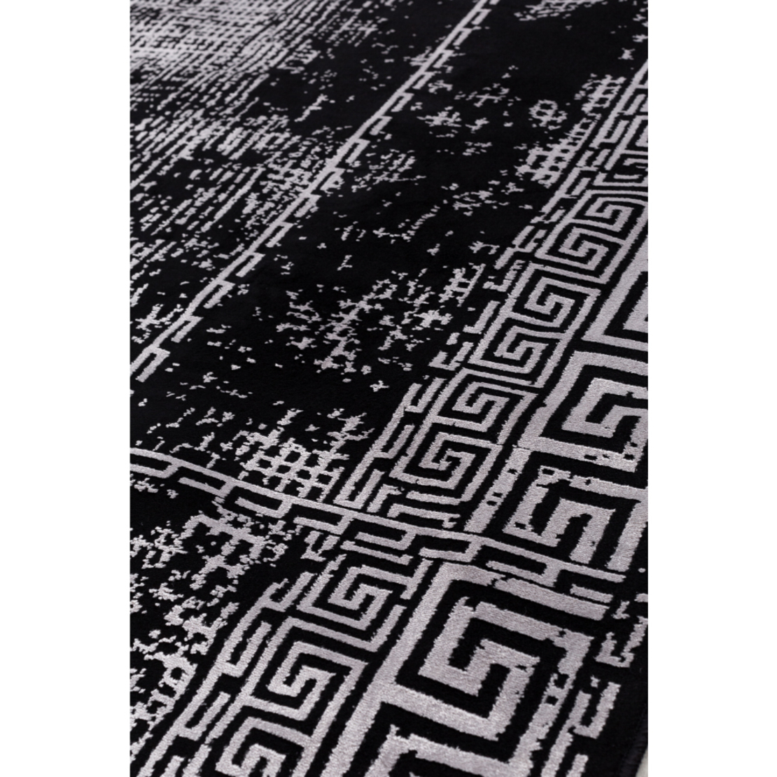 MEANDRA CARPET FABRIC BLACK GREY DARK 200x300xH1cm