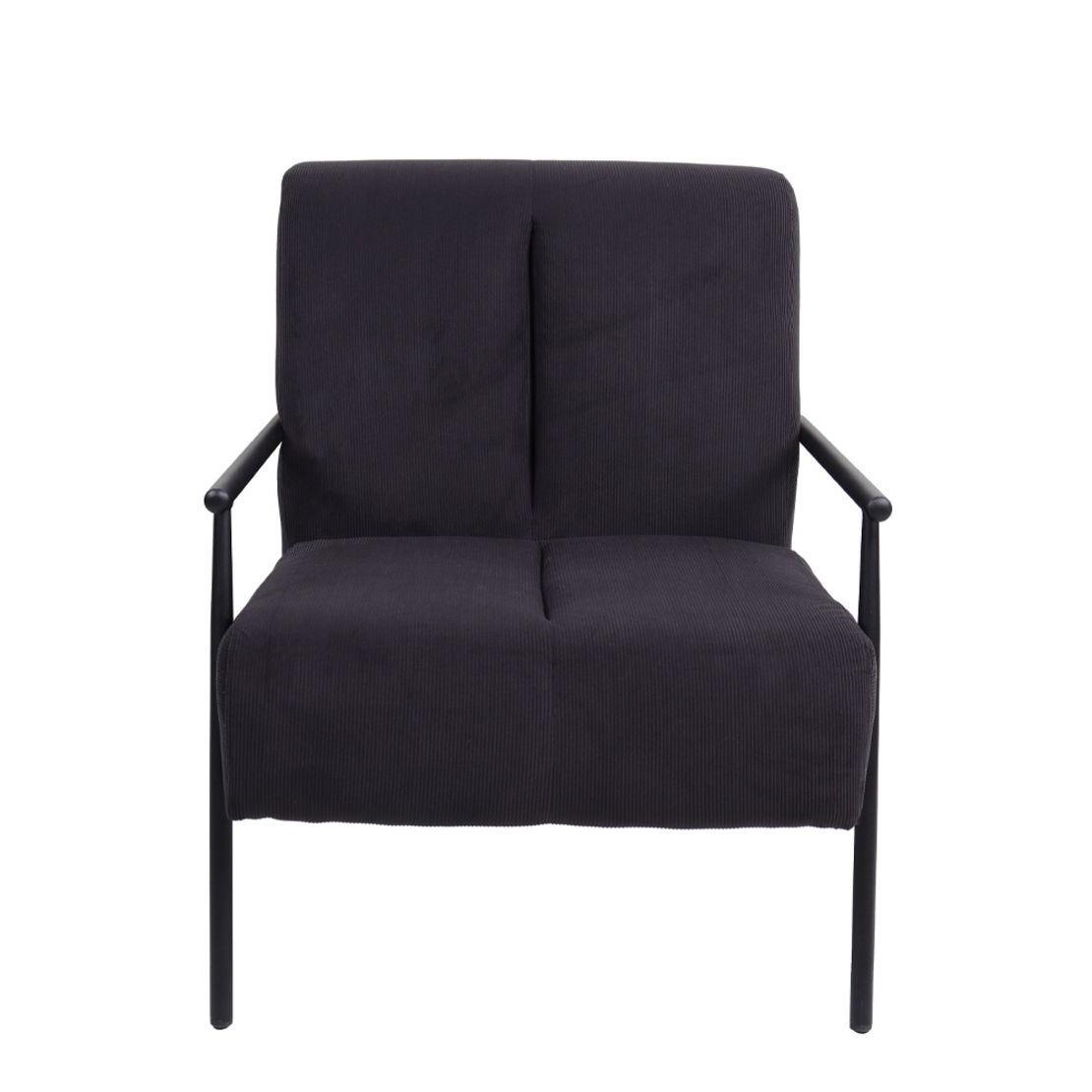 KIOTO ARMCHAIR FABRIC GREY DARK METAL BLACK PRC